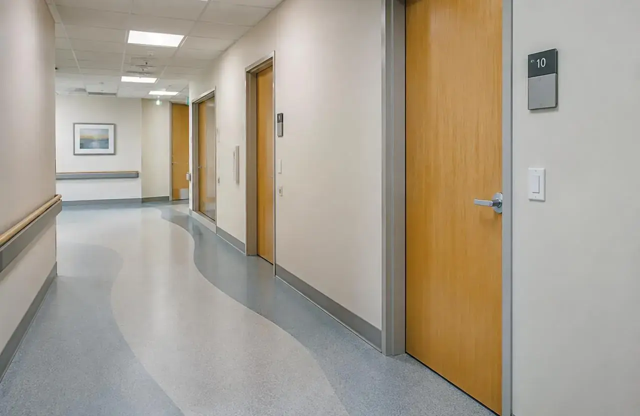 Medical clinic corridor illustration for clinic renovations in Ottawa
