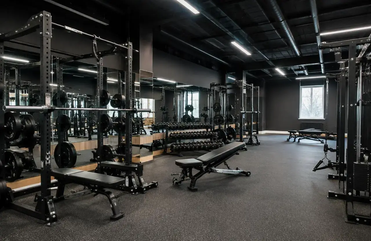 Gym interior illustration for fitness centre renovations in Ottawa
