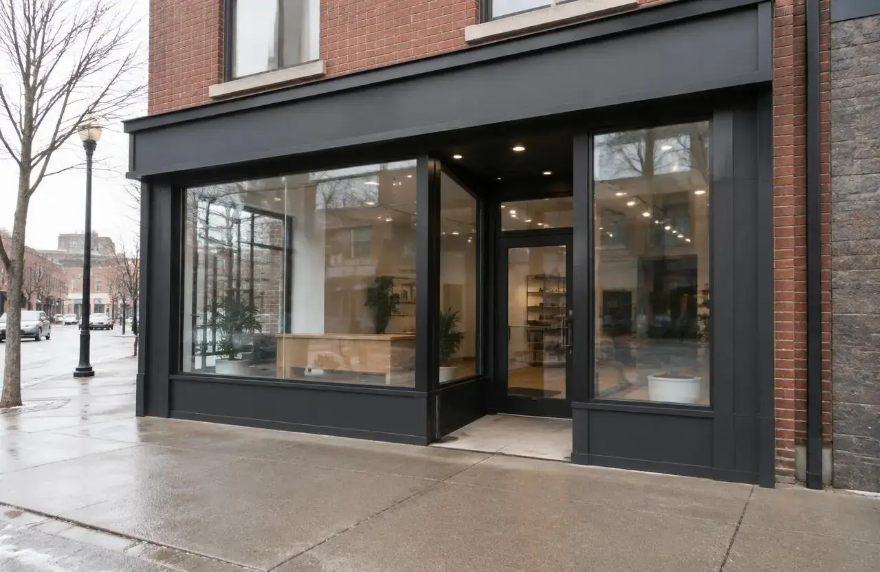 Retail storefront illustration for storefront renovations by an Ottawa contractor